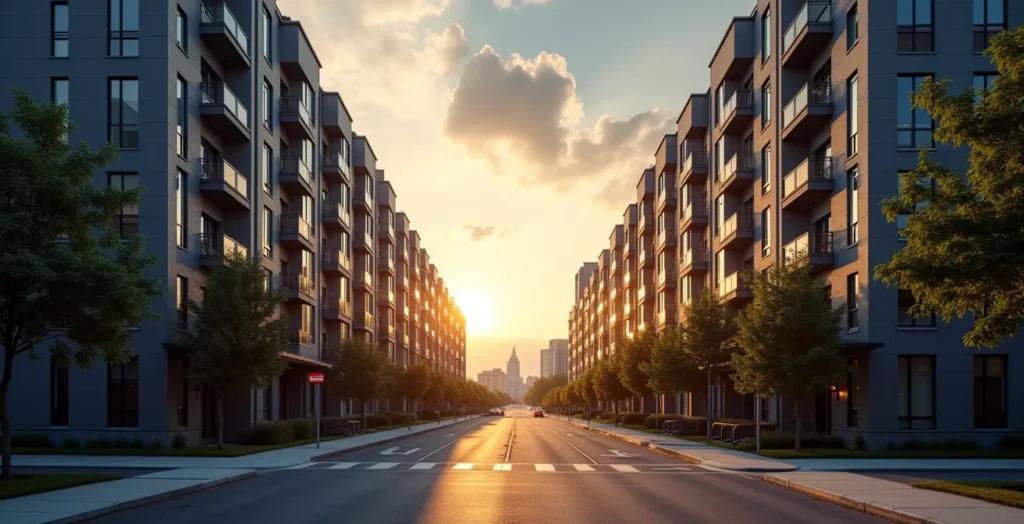 Vue symbolique de la décision entre acheter et louer à Montréal Vue symbolique de la décision entre acheter et louer à Montréal